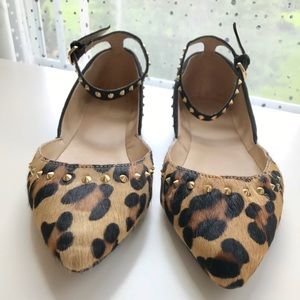 Zara leopard flats